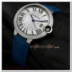 HK1716-CARTİER BALLON GÜMÜŞ KASA TAŞLI BAYAN SAATİ