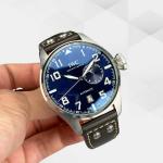 HK2804-IWC LACİVERT KADRAN DERİ KAHVE KORDON ERKEK KOL SAATİ