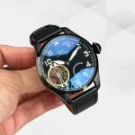 HK2806-IWC SİYAH KADRAN SİLİKON KORDON ERKEK KOL SAATİ