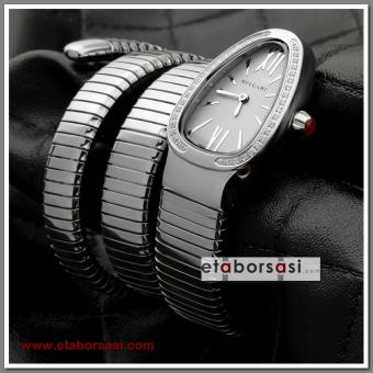 HK1317-BVLGARİ SERPENTİ GÜMÜŞ KASA BAYAN SAATİ