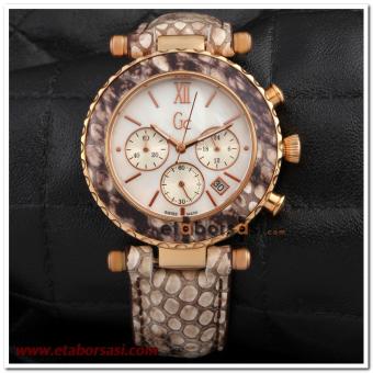 HK1592-GUESS COLLECTION KROKO BASKILI BAYAN SAATİ