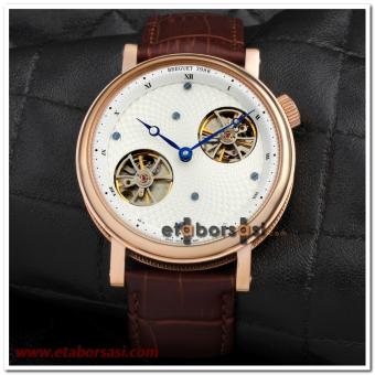 HK1628-BREGUET 3988 DOUBLE TOURBILLION BEYAZ KADRAN