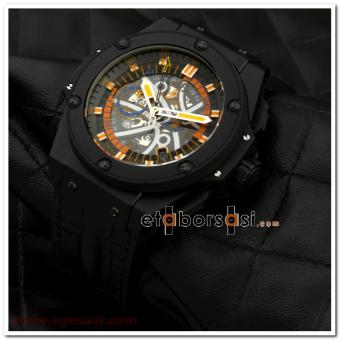 HK1713-HUBLOT BİG KİNG SKELETON BLACK  YENİ MODEL