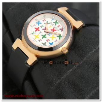 HK2154-LOUIS VUITTON GOLD BAYAN SAATİ