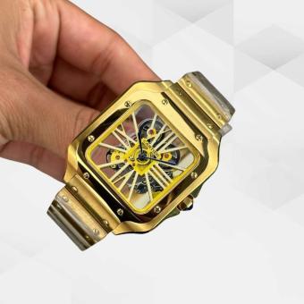 HK2735-CARTİER GOLD İSKELET ERKEK SAATİ