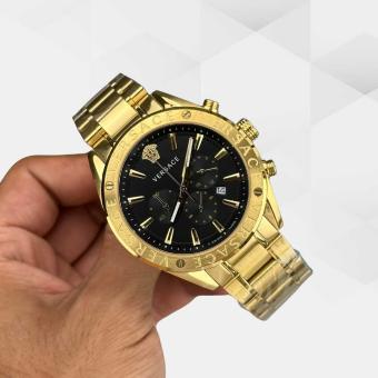 HK3086-VERSACE GOLD SİYAH KADRAN CHRONO ERKEK KOL SAATİ