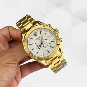 HK3088-VERSACE GOLD BEYAZ KADRAN CHRONO ERKEK KOL SAATİ