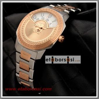 HK1403-VERSACE ROSE KASA METAL KORDON YENİ MODEL