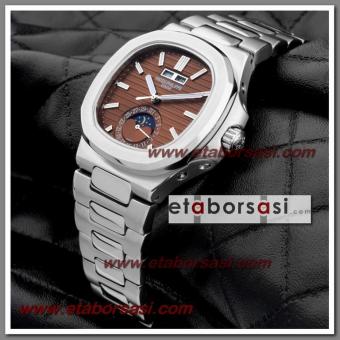 HK1432-PATEK PHİLİPPE NAUTİLUS GÜMÜŞ KASA