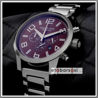 HK1307-MONT BLANC METAL KORDON KAHVE KADRAN