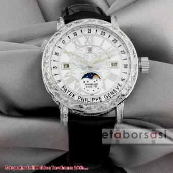 HK1072-PATEK PHİLİPPE GENEVE SKY MOON TOURBİLLİON GÜMÜŞ KASA