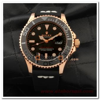 HK1521-ROLEX OYSTER YACHT MASTER 2 SİYAH KORDON